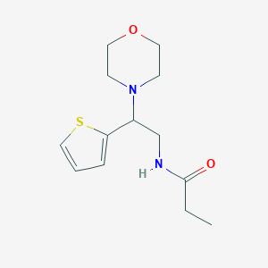 molecular formula C13H20N2O2S B256152 N-[2-(4-morpholinyl)-2-(2-thienyl)ethyl]propanamide 