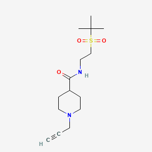 B2561554 N-(2-Tert-butylsulfonylethyl)-1-prop-2-ynylpiperidine-4-carboxamide CAS No. 1385334-38-2