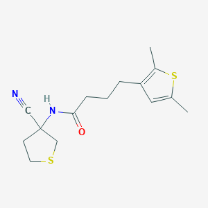 molecular formula C15H20N2OS2 B2561571 N-(3-cyanothiolan-3-yl)-4-(2,5-dimethylthiophen-3-yl)butanamide CAS No. 1427799-21-0