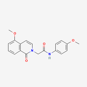 molecular formula C19H18N2O4 B2561575 2-(5-methoxy-1-oxoisoquinolin-2-yl)-N-(4-methoxyphenyl)acetamide CAS No. 868223-52-3