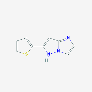 molecular formula C9H7N3S B2561576 6-(thiophen-2-yl)-1H-imidazo[1,2-b]pyrazole CAS No. 130598-89-9