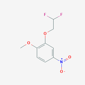 molecular formula C9H9F2NO4 B2561578 2-(2,2-Difluoroethoxy)-1-methoxy-4-nitrobenzene CAS No. 1795480-23-7