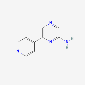 molecular formula C9H8N4 B2561586 2-Amino-6-(4-pyridyl)pyrazine CAS No. 1159814-77-3