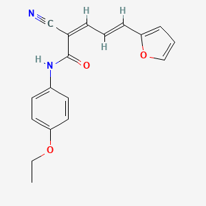 molecular formula C18H16N2O3 B2561590 (2Z,4E)-2-cyano-N-(4-ethoxyphenyl)-5-(furan-2-yl)penta-2,4-dienamide CAS No. 358315-88-5