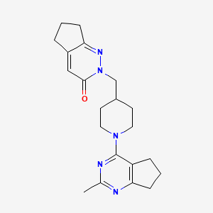 2-[(1-{2-methyl-5H,6H,7H-cyclopenta[d]pyrimidin-4-yl}piperidin-4-yl)methyl]-2H,3H,5H,6H,7H-cyclopenta[c]pyridazin-3-one