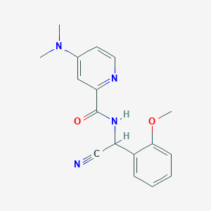 B2561608 N-[Cyano-(2-methoxyphenyl)methyl]-4-(dimethylamino)pyridine-2-carboxamide CAS No. 1645551-54-7