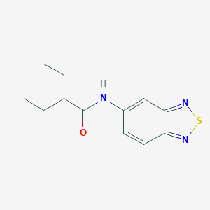 molecular formula C12H15N3OS B256161 N-(2,1,3-benzothiadiazol-5-yl)-2-ethylbutanamide 
