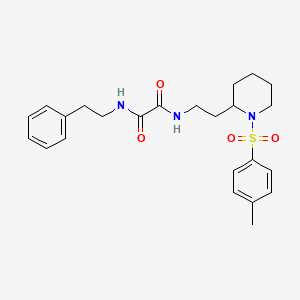 molecular formula C24H31N3O4S B2561622 N1-苯乙基-N2-(2-(1-甲苯磺酰哌啶-2-基)乙基)草酰胺 CAS No. 898445-75-5