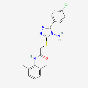 2-{[4-amino-5-(4-chlorophenyl)-4H-1,2,4-triazol-3-yl]sulfanyl}-N-(2,6-dimethylphenyl)acetamide