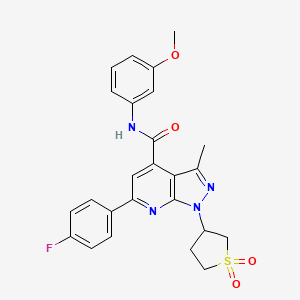 1-(1,1-dioxidotetrahydrothiophen-3-yl)-6-(4-fluorophenyl)-N-(3-methoxyphenyl)-3-methyl-1H-pyrazolo[3,4-b]pyridine-4-carboxamide