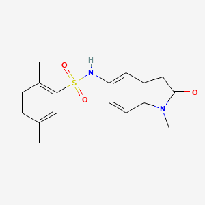 molecular formula C17H18N2O3S B2561638 2,5-dimethyl-N-(1-methyl-2-oxoindolin-5-yl)benzenesulfonamide CAS No. 921862-12-6