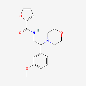 molecular formula C18H22N2O4 B2561639 N-(2-(3-甲氧基苯基)-2-吗啉乙基)呋喃-2-甲酰胺 CAS No. 941896-43-1