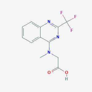 molecular formula C12H10F3N3O2 B2561650 2-{Methyl[2-(trifluoromethyl)quinazolin-4-yl]amino}acetic acid CAS No. 927969-23-1
