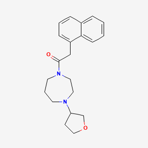 molecular formula C21H26N2O2 B2561664 2-(萘-1-基)-1-(4-(四氢呋喃-3-基)-1,4-二氮杂环戊烷-1-基)乙酮 CAS No. 2309312-56-7