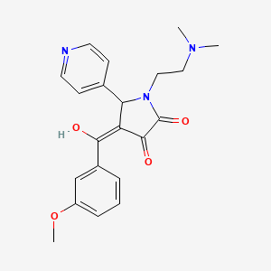 molecular formula C21H23N3O4 B2561665 1-(2-(dimethylamino)ethyl)-3-hydroxy-4-(3-methoxybenzoyl)-5-(pyridin-4-yl)-1H-pyrrol-2(5H)-one CAS No. 608503-29-3