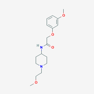 molecular formula C17H26N2O4 B2561667 N-(1-(2-methoxyethyl)piperidin-4-yl)-2-(3-methoxyphenoxy)acetamide CAS No. 1421458-93-6
