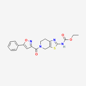 Ethyl (5-(5-phenylisoxazole-3-carbonyl)-4,5,6,7-tetrahydrothiazolo[5,4-c]pyridin-2-yl)carbamate