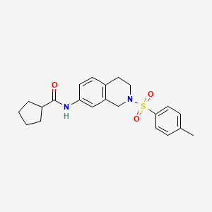 N-(2-tosyl-1,2,3,4-tetrahydroisoquinolin-7-yl)cyclopentanecarboxamide