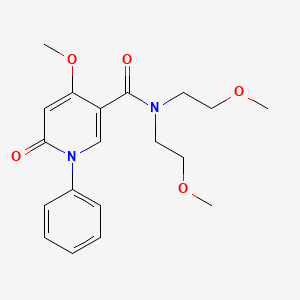 4-methoxy-N,N-bis(2-methoxyethyl)-6-oxo-1-phenyl-1,6-dihydropyridine-3-carboxamide