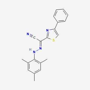 (2E)-4-phenyl-N-(2,4,6-trimethylanilino)-1,3-thiazole-2-carboximidoyl cyanide