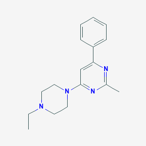 molecular formula C17H22N4 B256168 4-(4-Ethylpiperazin-1-yl)-2-methyl-6-phenylpyrimidine 