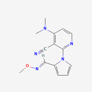 4-(dimethylamino)-2-{2-[(methoxyimino)methyl]-1H-pyrrol-1-yl}nicotinonitrile