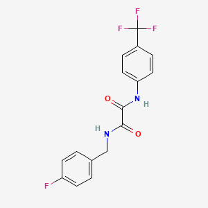 molecular formula C16H12F4N2O2 B2561694 N1-(4-氟苯甲基)-N2-(4-(三氟甲基)苯基)草酰胺 CAS No. 920393-35-7