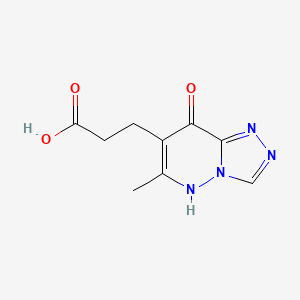 molecular formula C9H10N4O3 B2561696 3-(8-Hydroxy-6-methyl-[1,2,4]triazolo[4,3-b]pyridazin-7-yl)propanoic acid CAS No. 1401319-34-3