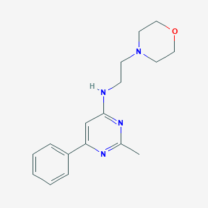 molecular formula C17H22N4O B256170 2-methyl-N-(2-morpholin-4-ylethyl)-6-phenylpyrimidin-4-amine 