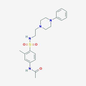N-(3-methyl-4-(N-(2-(4-phenylpiperazin-1-yl)ethyl)sulfamoyl)phenyl)acetamide