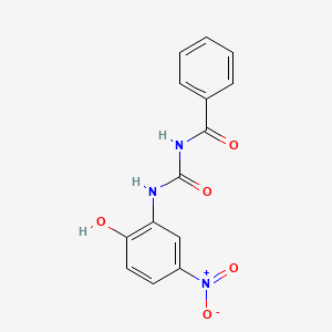 molecular formula C14H11N3O5 B2561702 1-苯甲酰基-3-(2-羟基-5-硝基苯基)脲 CAS No. 1820639-05-1