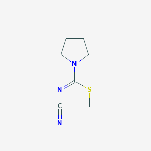 molecular formula C7H11N3S B2561704 甲基-N-氰基吡咯烷-1-甲硫代氨基甲酸酯 CAS No. 65159-18-4