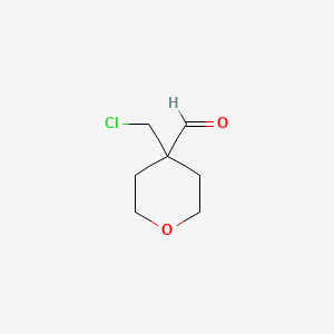 molecular formula C7H11ClO2 B2561719 4-(Chlormethyl)oxan-4-carbaldehyd CAS No. 1934953-14-6