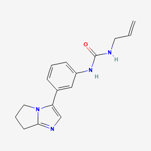 molecular formula C16H18N4O B2561723 1-allyl-3-(3-(6,7-dihydro-5H-pyrrolo[1,2-a]imidazol-3-yl)phenyl)urea CAS No. 1421504-96-2