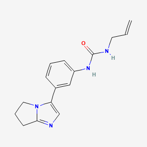 molecular formula C16H18N4O B2561723 1-allyl-3-(3-(6,7-dihydro-5H-pyrrolo[1,2-a]imidazol-3-yl)phényl)urée CAS No. 1421504-96-2