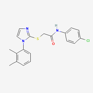 molecular formula C19H18ClN3OS B2561734 N-(4-chlorophenyl)-2-[1-(2,3-dimethylphenyl)imidazol-2-yl]sulfanylacetamide CAS No. 851131-68-5