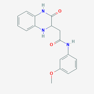 molecular formula C17H17N3O3 B2561739 N-(3-甲氧基苯基)-2-(3-氧代-1,2,3,4-四氢喹喔啉-2-基)乙酰胺 CAS No. 471917-76-7