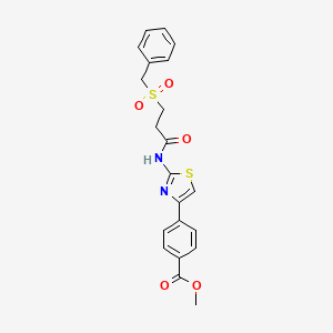 Methyl 4-(2-(3-(benzylsulfonyl)propanamido)thiazol-4-yl)benzoate