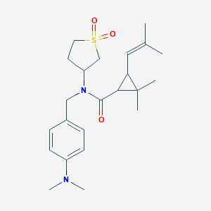 N-[4-(dimethylamino)benzyl]-N-(1,1-dioxidotetrahydrothiophen-3-yl)-2,2-dimethyl-3-(2-methylprop-1-en-1-yl)cyclopropanecarboxamide