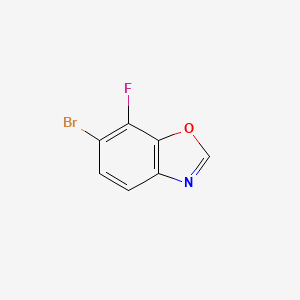 molecular formula C7H3BrFNO B2561754 6-Bromo-7-fluorobenzo[d]oxazole CAS No. 1823959-85-8