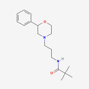 N-(3-(2-phenylmorpholino)propyl)pivalamide