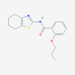 molecular formula C17H20N2O2S B256176 2-propoxy-N-(4,5,6,7-tetrahydro-1,3-benzothiazol-2-yl)benzamide 