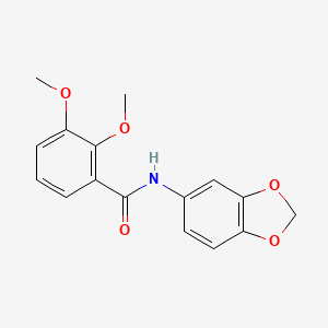 molecular formula C16H15NO5 B2561765 N-(1,3-苯并二氧杂环-5-基)-2,3-二甲氧基苯甲酰胺 CAS No. 758704-20-0