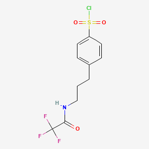 4-[3-(trifluoroacetamido)propyl]benzene-1-sulfonyl chloride