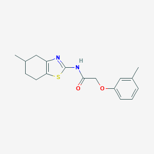 molecular formula C17H20N2O2S B256177 2-(3-methylphenoxy)-N-(5-methyl-4,5,6,7-tetrahydro-1,3-benzothiazol-2-yl)acetamide 
