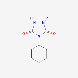 molecular formula C9H15N3O2 B2561771 4-Cyclohexyl-1-methyl-1,2,4-triazolidine-3,5-dione CAS No. 2273587-96-3