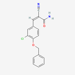 (Z)-3-(3-chloro-4-phenylmethoxyphenyl)-2-cyanoprop-2-enamide