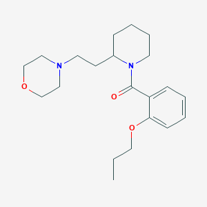 molecular formula C21H32N2O3 B256178 4-{2-[1-(2-Propoxybenzoyl)piperidin-2-yl]ethyl}morpholine 