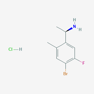 (1R)-1-(4-bromo-5-fluoro-2-methylphenyl)ethan-1-amine hydrochloride
