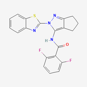 molecular formula C20H14F2N4OS B2561789 N-(2-(benzo[d]thiazol-2-yl)-2,4,5,6-tetrahydrocyclopenta[c]pyrazol-3-yl)-2,6-difluorobenzamide CAS No. 1171467-51-8